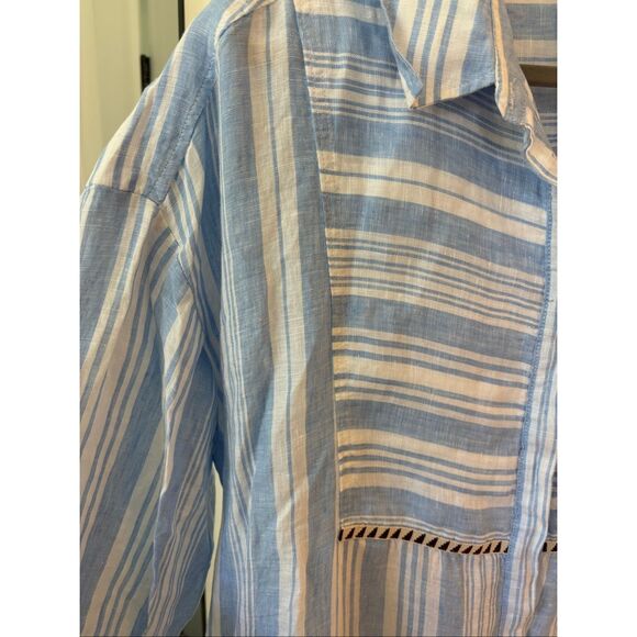 NWOT H&M x Lemlem by Liya Kebede linen striped shirt dress, $180 Large - Picture 5 of 9